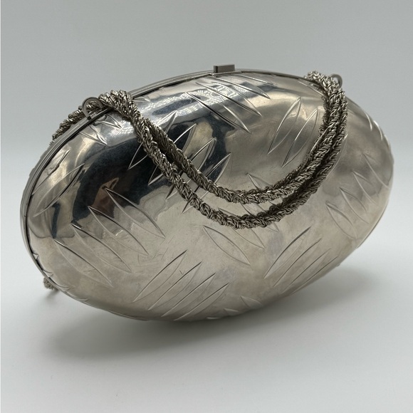 RARE Balenciaga Vintage Clutch Silver - Picture 3 of 11